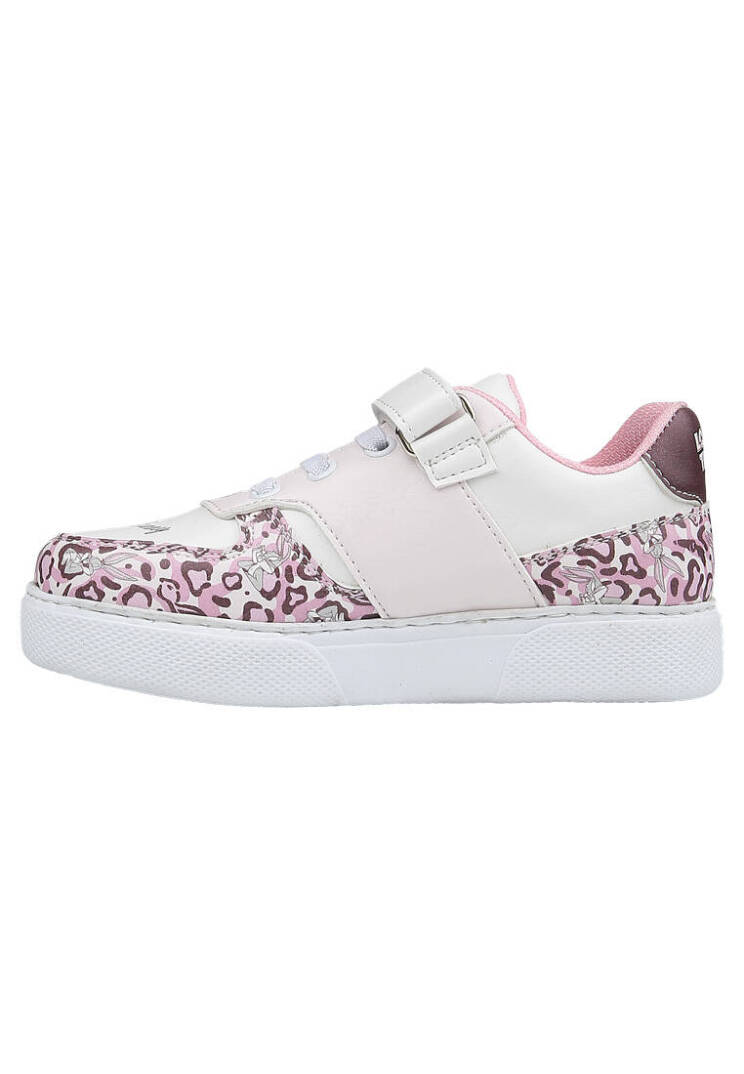 Детские универсальные белые кроссовки из веганской кожи на липучке — Warner Bros Looney Tunes B for Bugs Bunny Design - 6