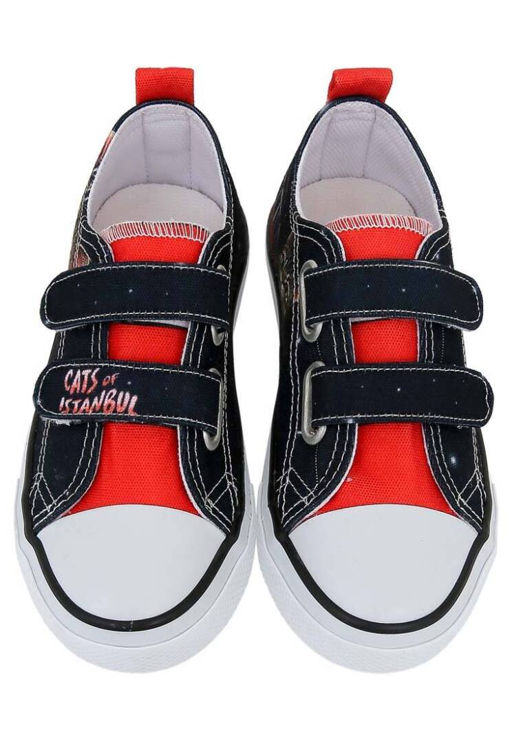 Детские Черные Кроссовки Unisex Vegan с Подсветкой на Липучках - Paws on Taksim - 4