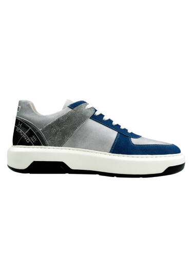Erkek Vegan Deri Gri Sneakers - Esoteric Tasarım - 3