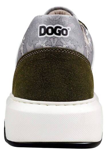 Erkek Vegan Deri Gri Sneakers - Ordinary Camo Tasarım - 5