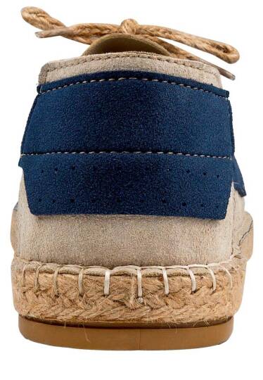 Erkek Vegan Krem Bağcıklı Espadril - Japanese Waves Tasarım - 5
