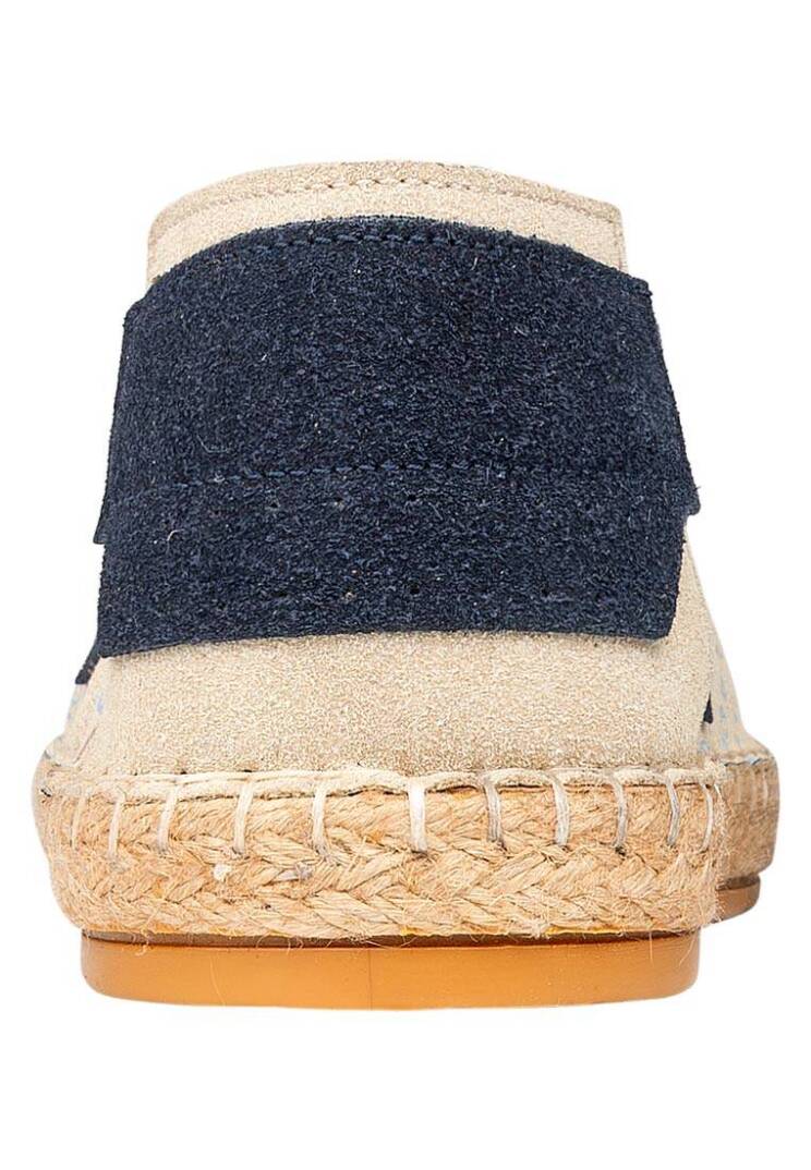 Erkek Vegan Mavi Bağcıklı Espadril - Patches Tasarım - 5