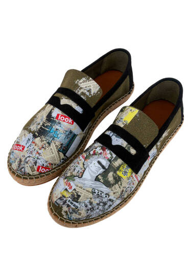 Erkek Vegan Yeşil Espadril - Apollo Tasarım