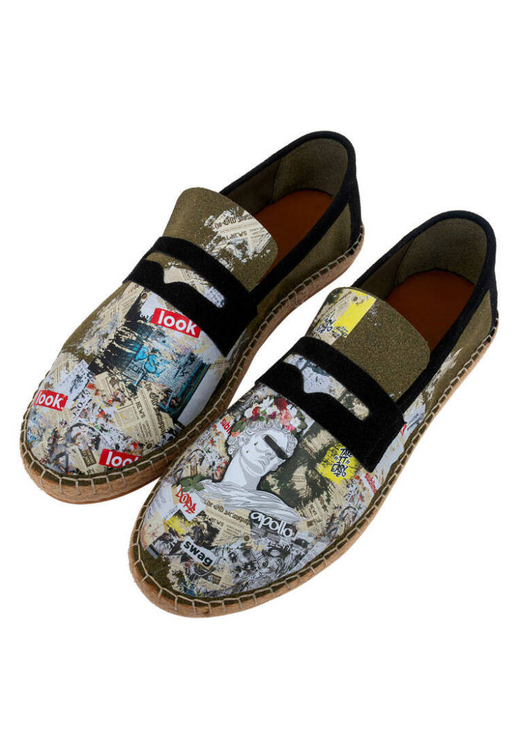 Erkek Vegan Yeşil Espadril - Apollo Tasarım - 1
