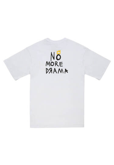 Футболка Унисекс из Веганских Материалов Белая - No More Drama - 2