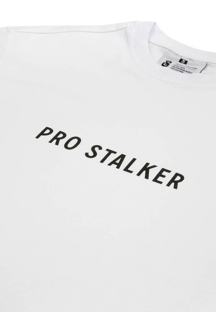 Футболка Унисекс из Веганских Материалов Белая - Pro Stalker - 2