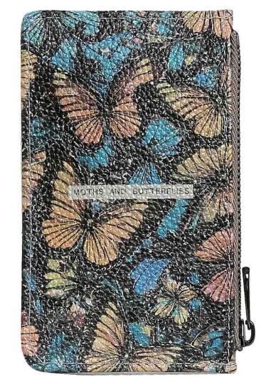 Kadın Beyaz Cüzdan - Moths and Butterflies Tasarım