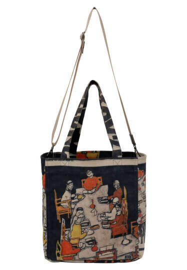 Kadın Vegan Çok Renkli Large Tote Bag - Supper Tasarım - 5