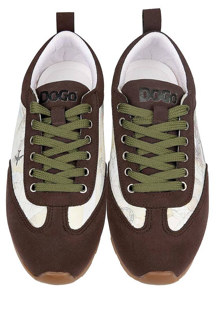 Kadın Vegan Deri Bej Sneakers - Ink and Pictures Tasarım - 4