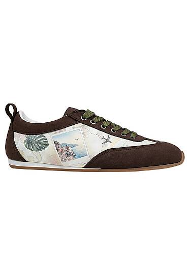 Kadın Vegan Deri Bej Sneakers - Ink and Pictures Tasarım - 3