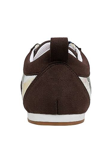 Kadın Vegan Deri Bej Sneakers - Ink and Pictures Tasarım - 5