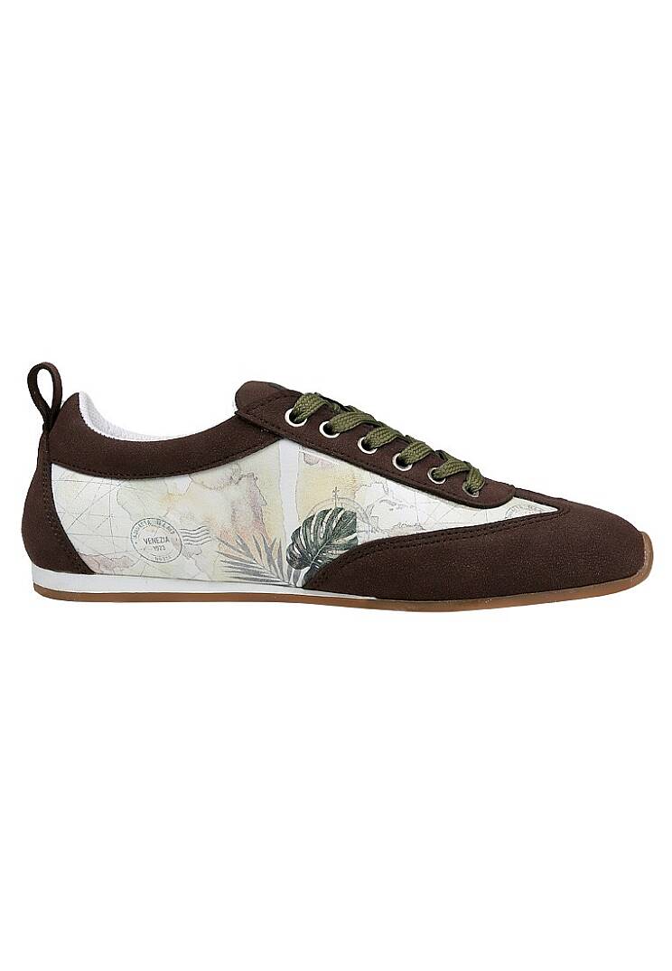 Kadın Vegan Deri Bej Sneakers - Ink and Pictures Tasarım - 7