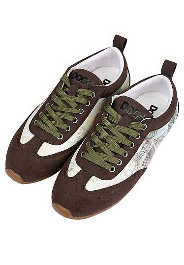 Kadın Vegan Deri Bej Sneakers - Ink and Pictures Tasarım (1)