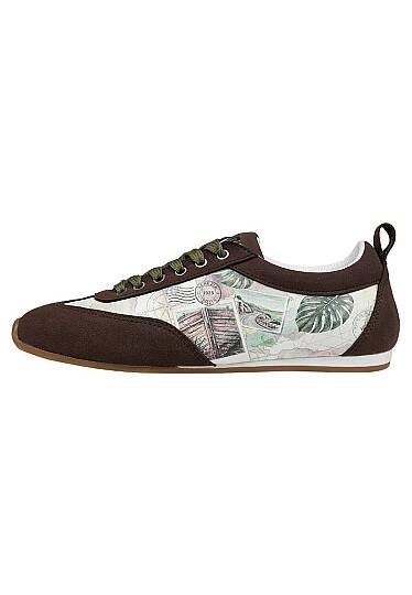 Kadın Vegan Deri Bej Sneakers - Ink and Pictures Tasarım