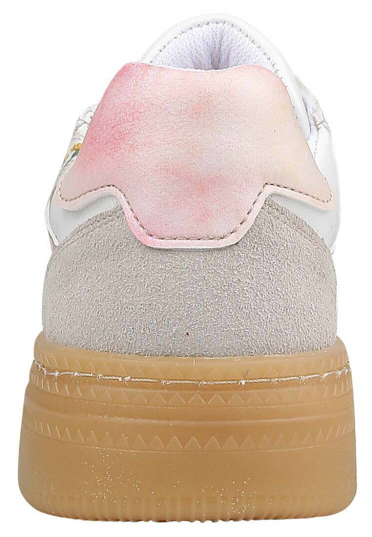 Kadın Vegan Deri Beyaz Sneakers - Botanical Notes Tasarım - 5