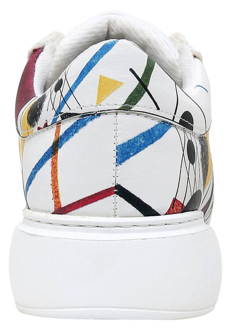 Kadın Vegan Deri Beyaz Sneakers - Crash of Neuron Tasarım - 8