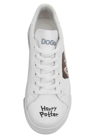Kadın Vegan Deri Beyaz Sneakers - Friends Till Eternity Harry Potter Tasarım - 6