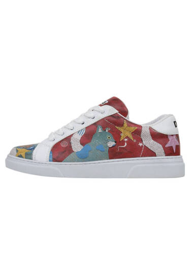 Kadın Vegan Deri Beyaz Sneakers - Paper Animals Tasarım - 3