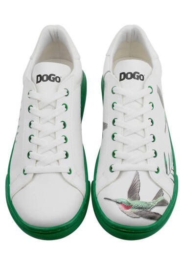 Kadın Vegan Deri Beyaz Sneakers - Soar the Sky Tasarım - 3
