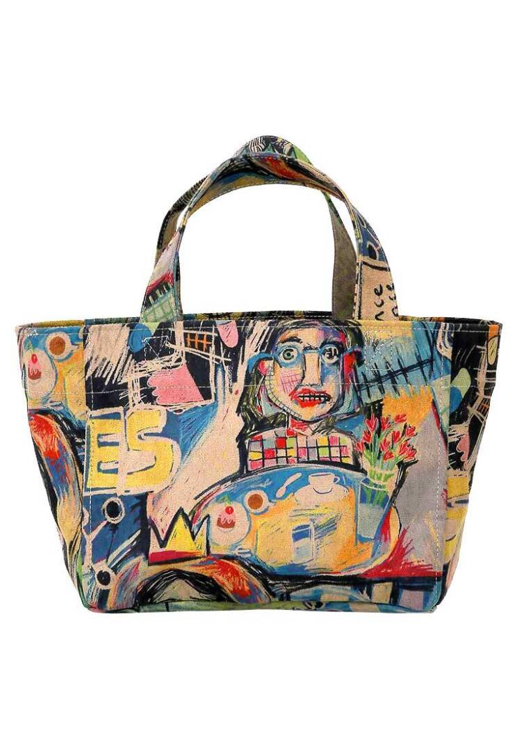 Kadın Vegan Deri Çok Renkli Medium Tote Bag - Live and Save Tasarım - 3