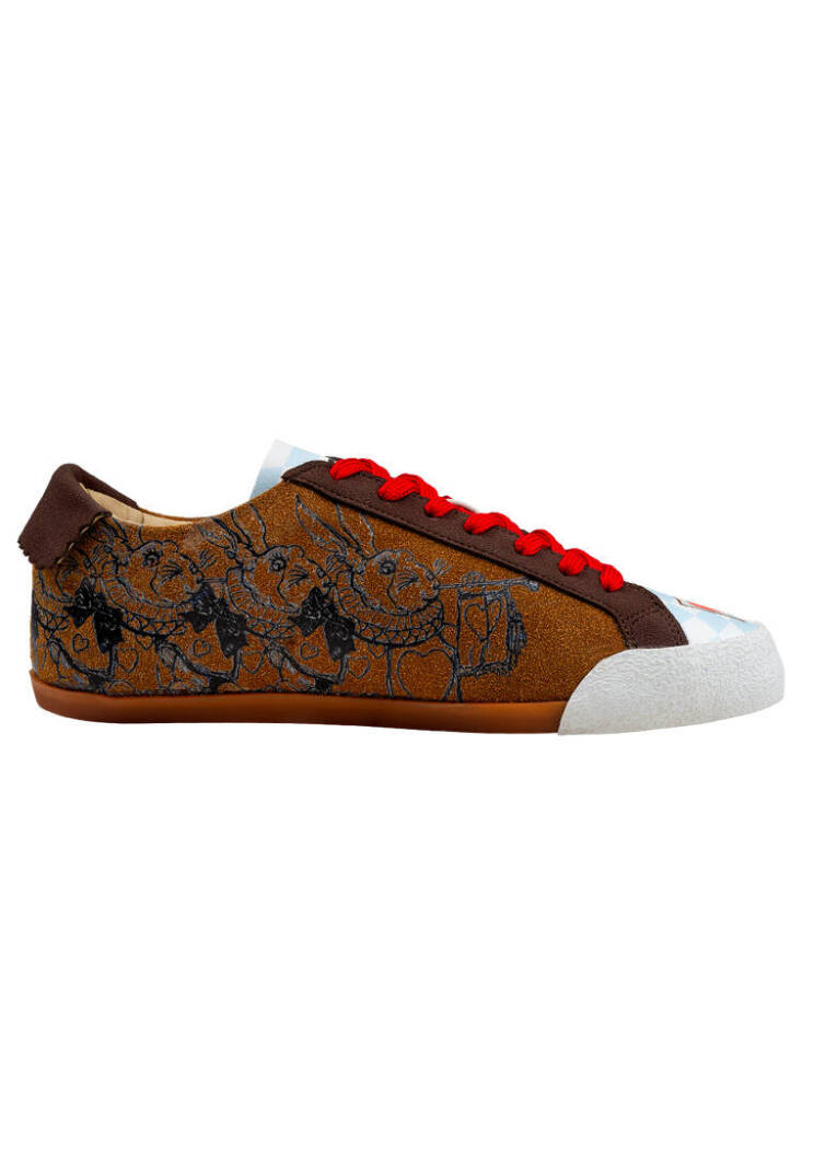 Kadın Vegan Deri Çok Renkli Sneakers - Alice in Nowhere Tasarım - 5