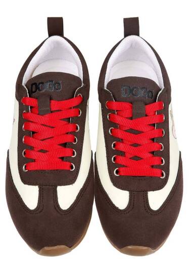 Kadın Vegan Deri Krem Sneakers - Warner Bros Looney Tunes Tom & Jerry Tasarım - 6