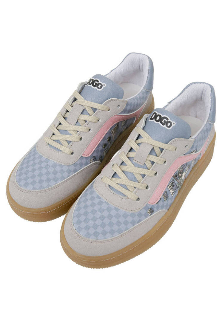 Kadın Vegan Deri Mavi Sneakers - Break the Silence Tasarım - 4