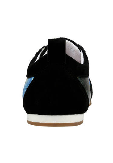 Kadın Vegan Deri Mavi Sneakers - Vincent van Gogh The Starry Night Tasarım - 5
