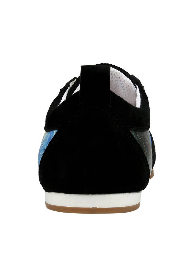 Kadın Vegan Deri Mavi Sneakers - Vincent van Gogh The Starry Night Tasarım - 5