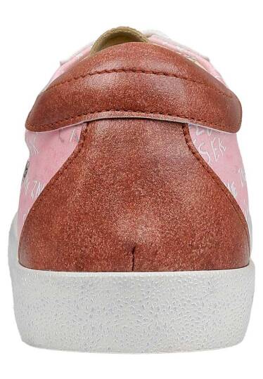 Kadın Vegan Deri Pembe Sneakers - Peak Tasarım - 5