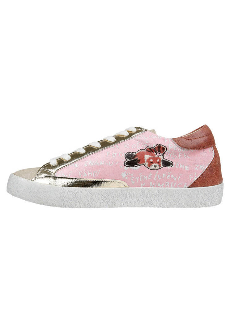 Kadın Vegan Deri Pembe Sneakers - Peak Tasarım - 6