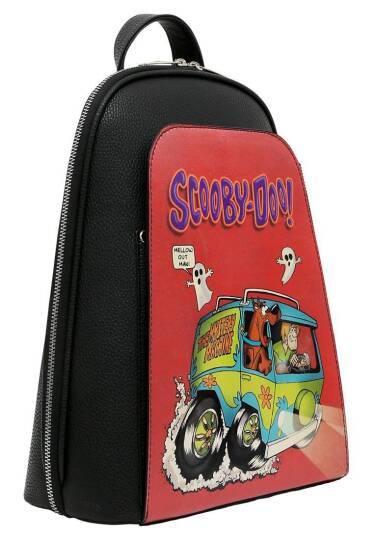 Kadın Vegan Deri Siyah Sırt Çantası - Warner Bros Scooby Doo Ghost Chase Tasarım (1)