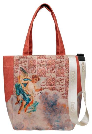 Kadın Vegan Krem Large Tote Bag - Angels Dream Tasarım (1)