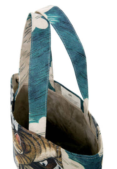Kadın Vegan Turkuaz Large Tote Bag - Tram Nap Tasarım - 7