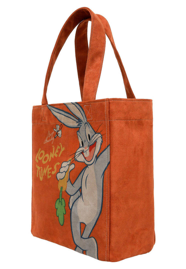 Kadın Vegan Turuncu Large Tote Bag - Warner Bros Red Hot Bunny Tasarım - 6
