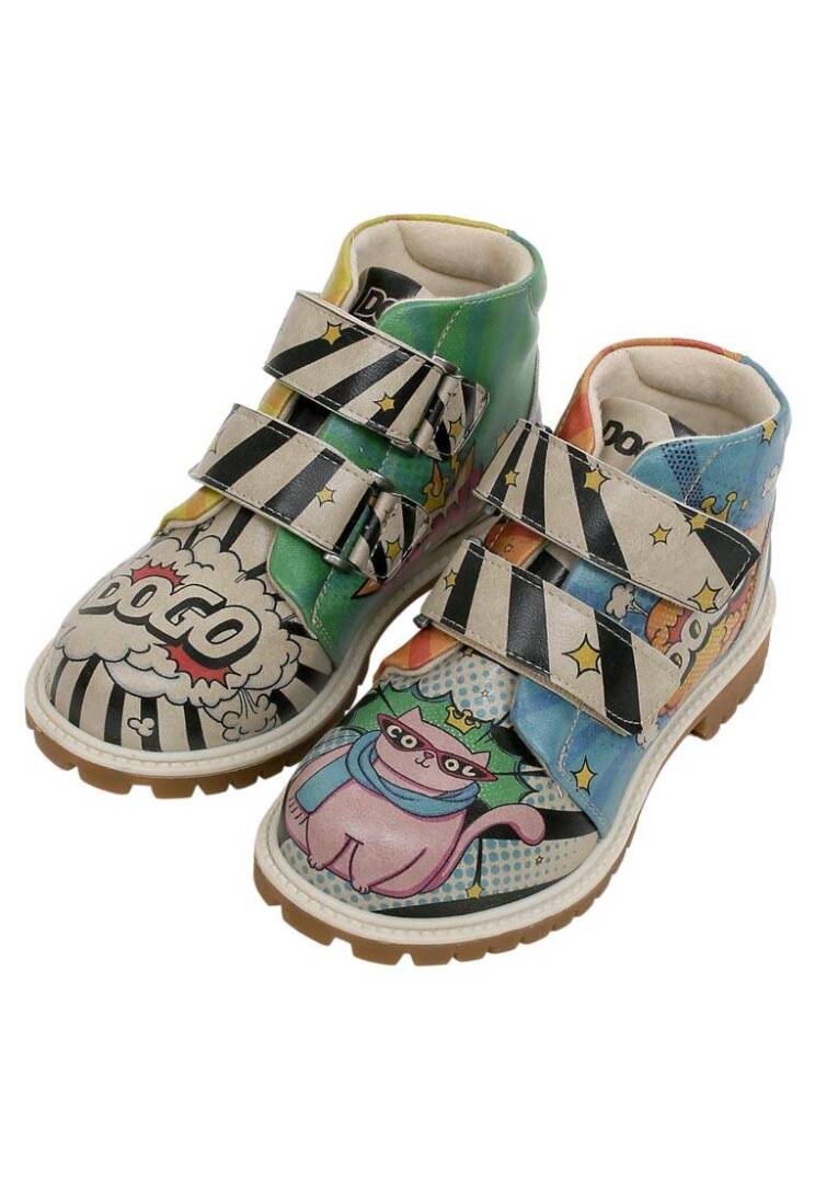 Kids Vegan Leather Multicolor Tall Boots - Dogo Cool - 2