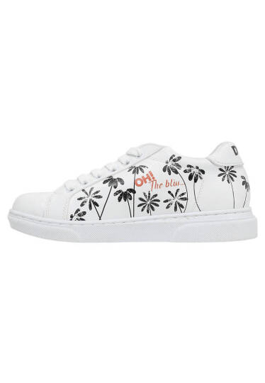 Kids Vegan Leather White Casual Sneakers - Oh The Bliss - 4