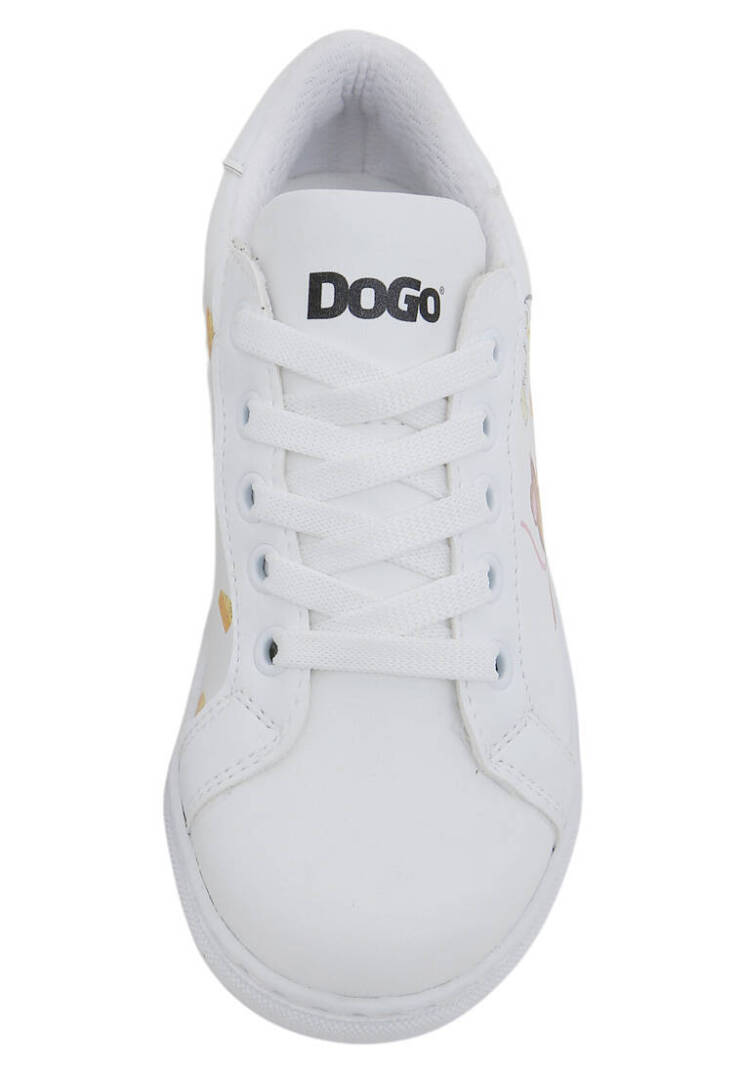 Unisex Kids Vegan Leather White Sneakers - Mission Cheese Possible - 7