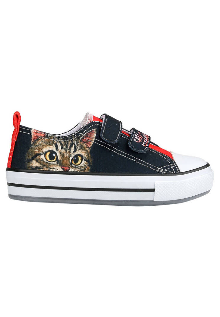 Unisex Kids Vegan Light-Up Velcro Black Sneakers - Paws on Taksim - 6