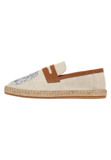 Men Vegan Cream Espadrilles - Uptown Tigers - 3