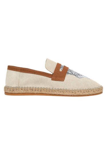 Men Vegan Cream Espadrilles - Uptown Tigers - 7