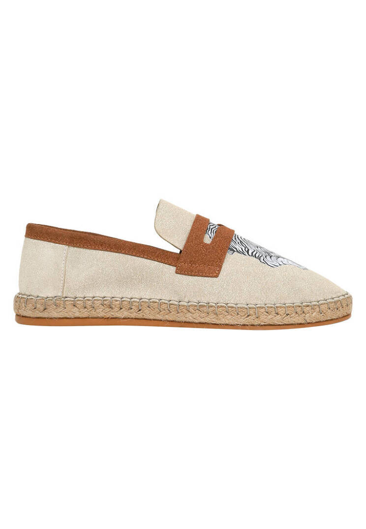 Men Vegan Cream Espadrilles - Uptown Tigers - 7