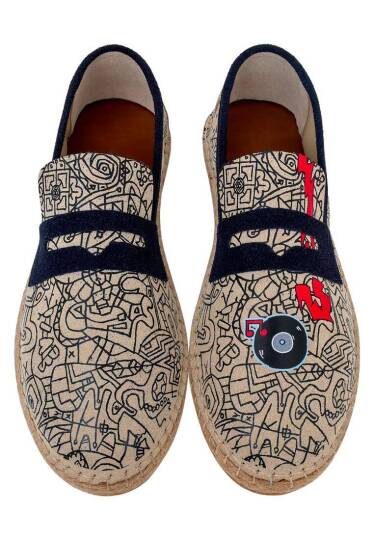 Men Vegan Grey Espadrilles - Street Music - 2