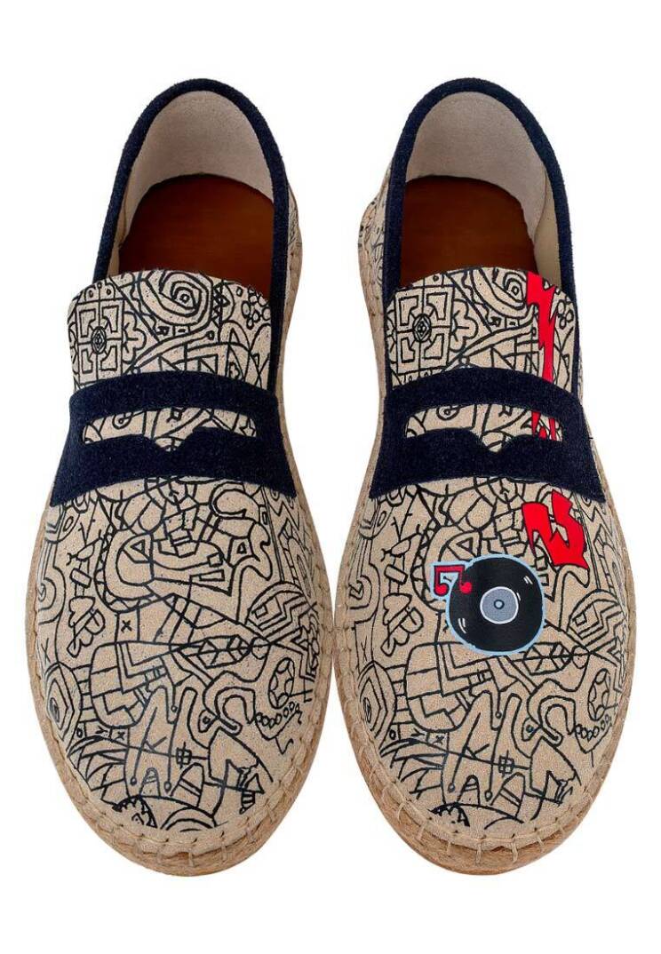 Men Vegan Grey Espadrilles - Street Music - 2