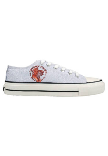 Men Vegan Grey Sneakers - Uptown Tigers - 7