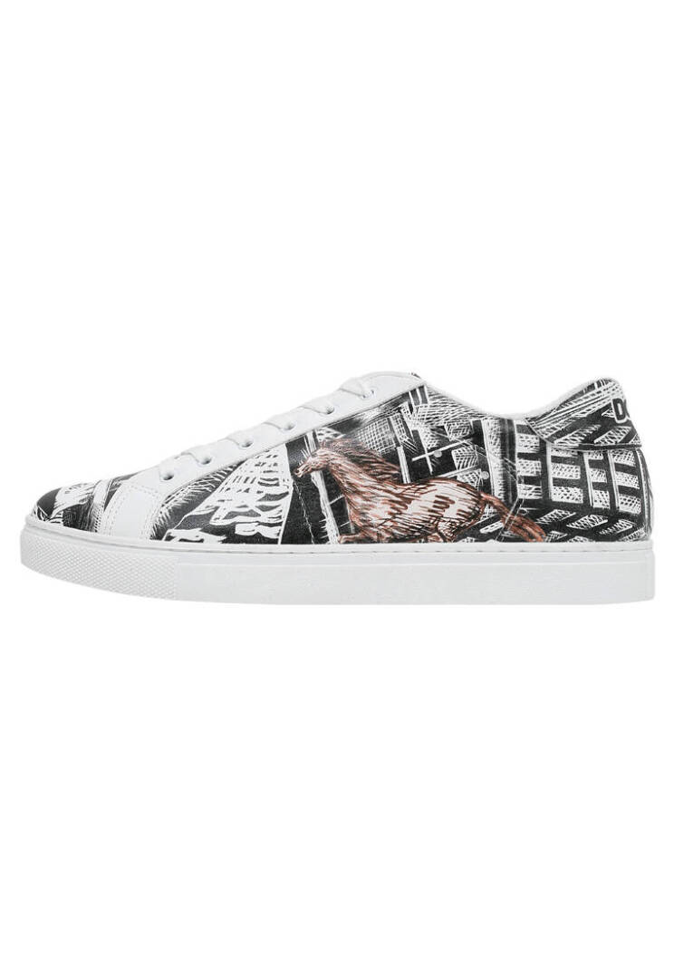 Men Vegan Leather White Casual Sneakers - No Limits - 3
