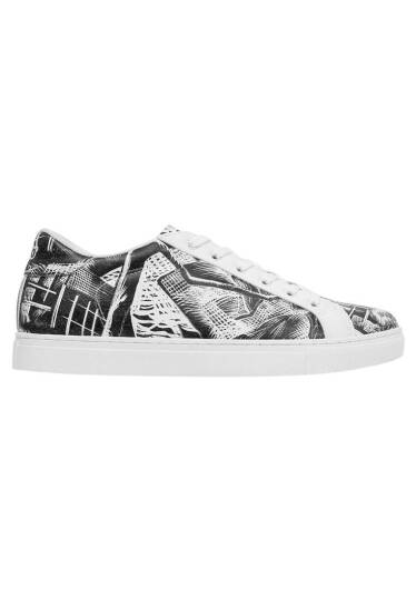 Men Vegan Leather White Casual Sneakers - No Limits - 4