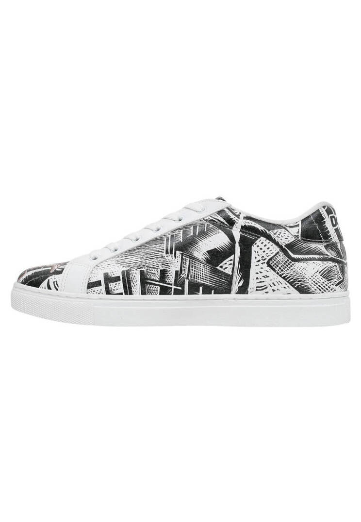 Men Vegan Leather White Casual Sneakers - No Limits - 5