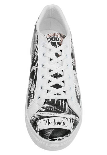 Men Vegan Leather White Casual Sneakers - No Limits - 7