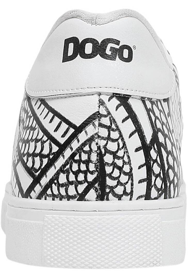 Men Vegan Leather White Casual Sneakers - The Power Of The Dragon - 8